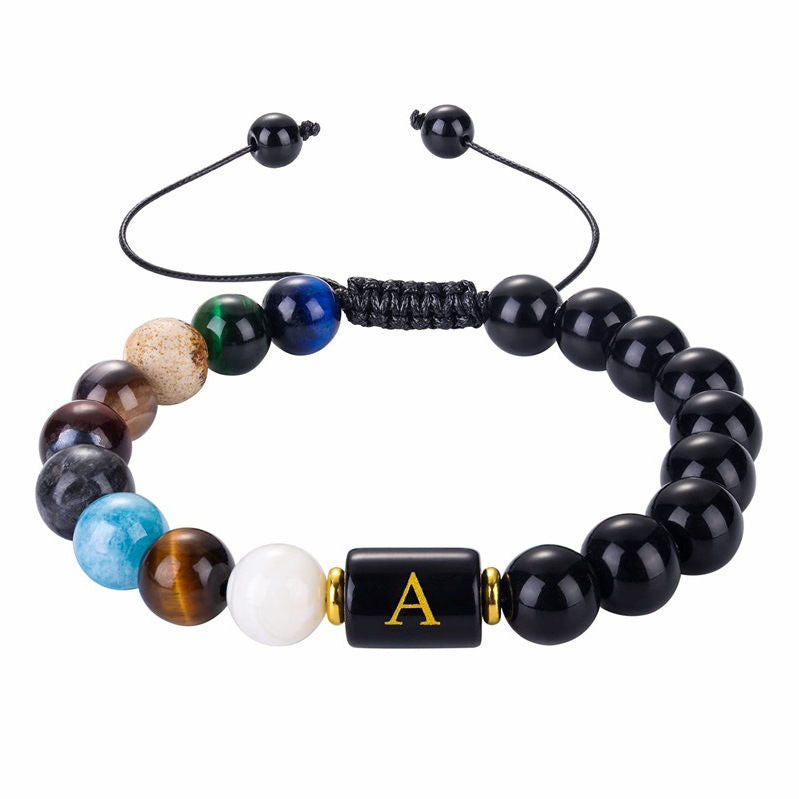 Romantic Initial Crystal Bead Bracelet